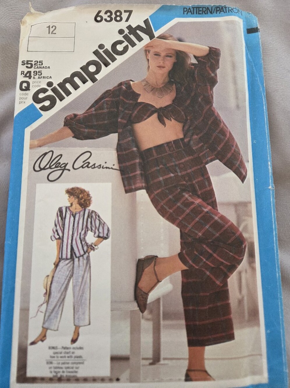 Simplicity 6387 Oleg Cassini Sewing Pattern
